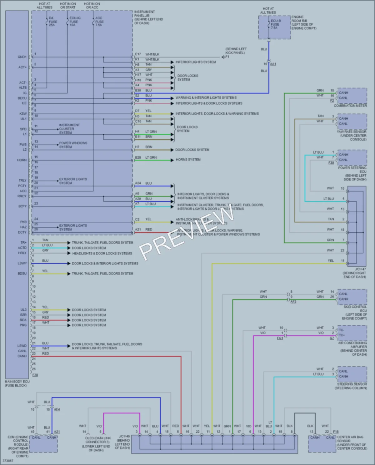 2012 Scion xD Body Control Modules wiring diagram preview