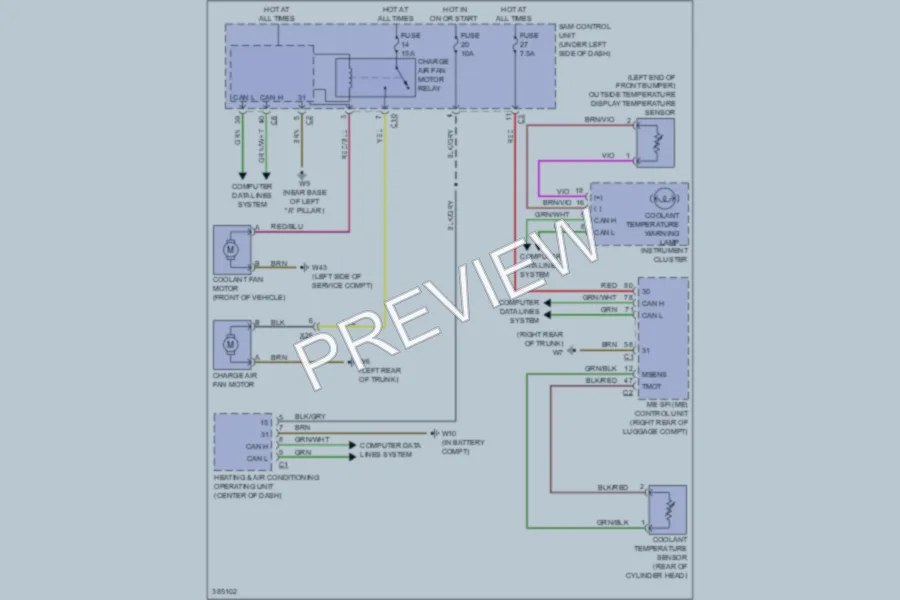 2012 Smart fortwo Cooling Fan wiring diagram preview