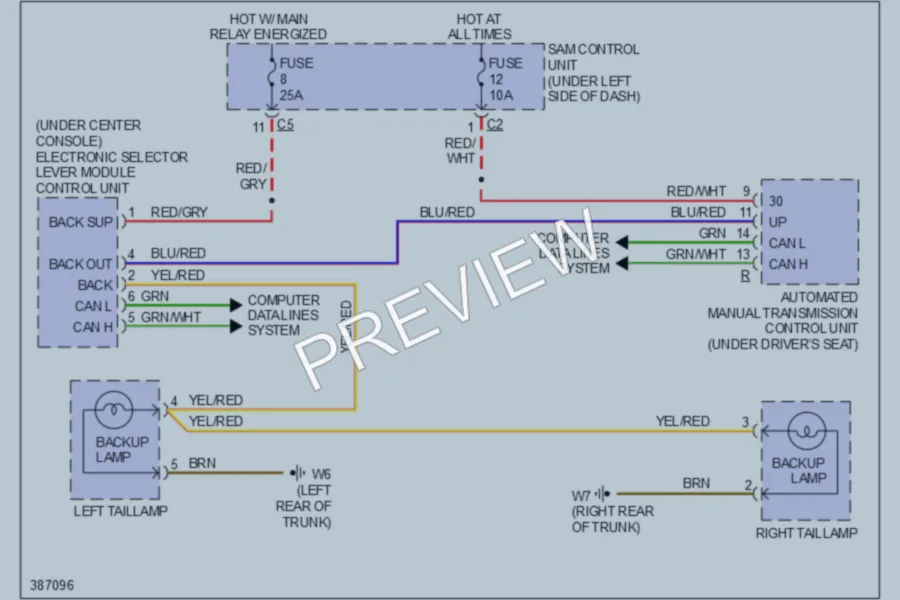 2012 Smart fortwo Exterior Lights wiring diagram preview