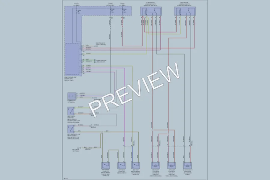 2012 Smart fortwo Power Top Sunroof wiring diagram preview