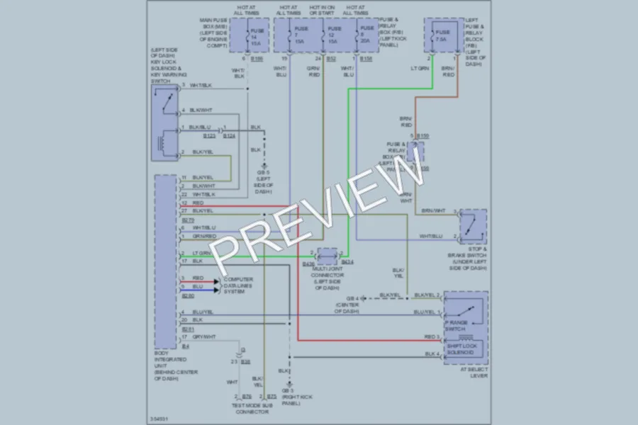 2012 Subaru Forester Shift Interlock wiring diagram preview