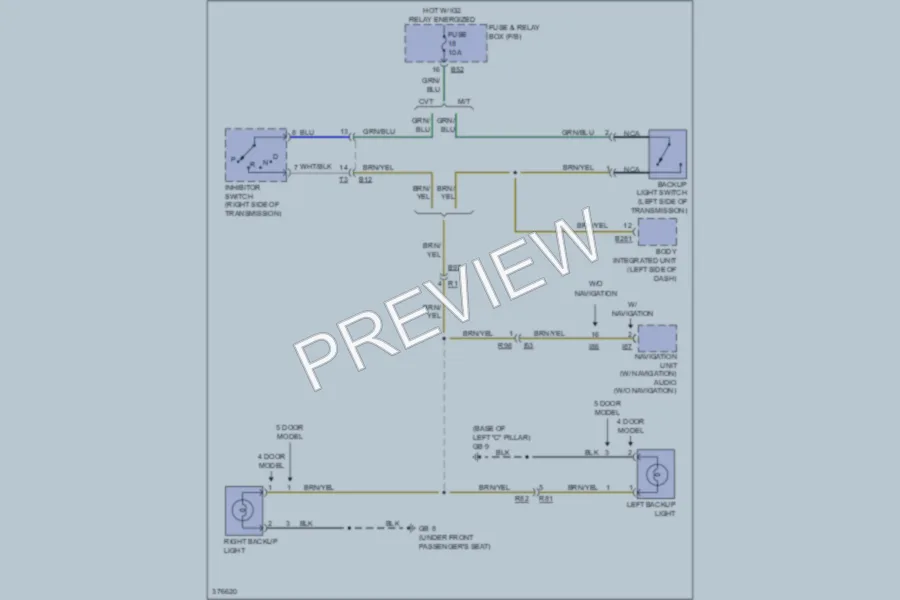 2012 Subaru 2.0L Eng Exterior Lights wiring diagram preview