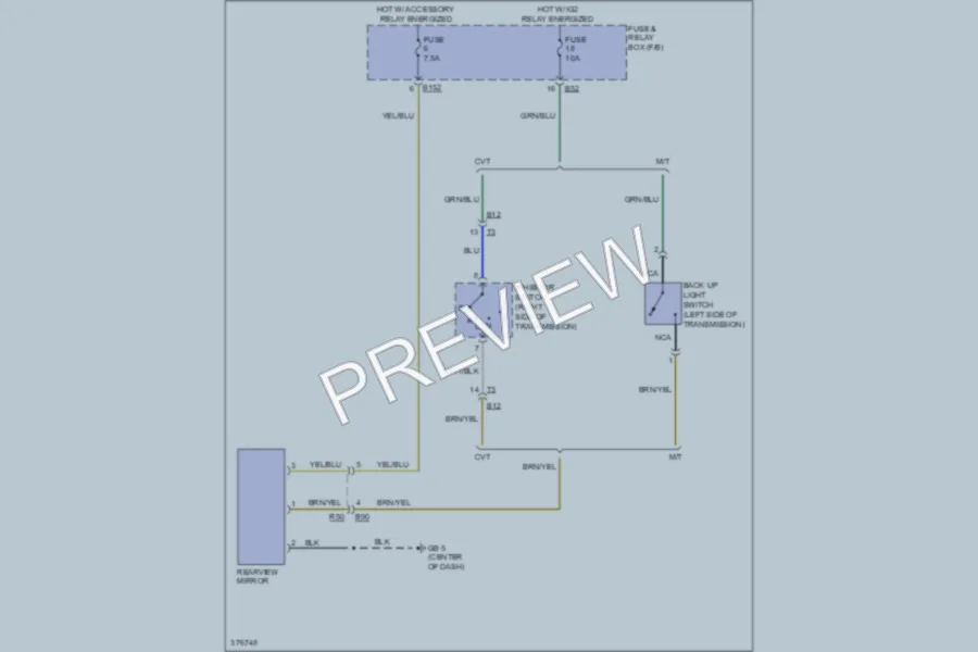 2012 Subaru 2.0L Eng Power Mirrors wiring diagram preview