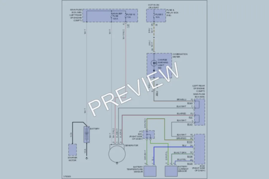 2012 Subaru 2.0L Eng Starting Charging wiring diagram preview