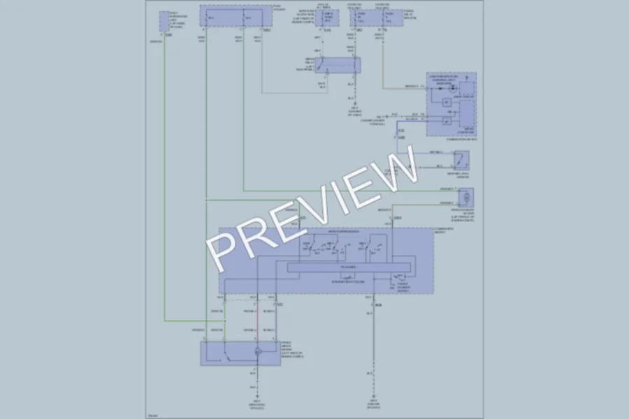 2012 Subaru 2.0L Eng Wiper Washer wiring diagram preview