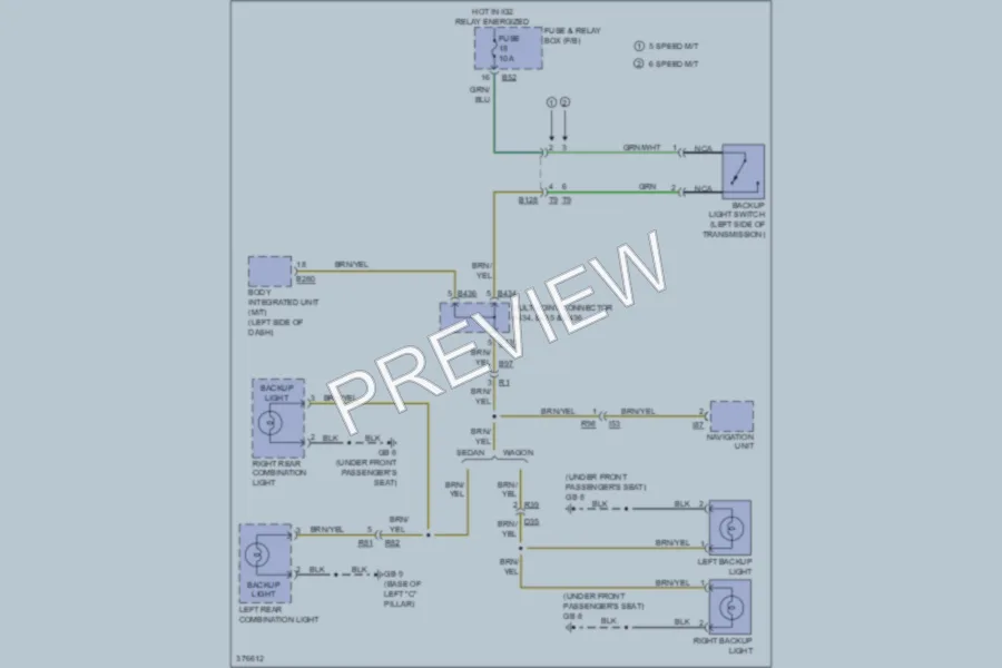 2012 Subaru 2.5L Eng Exterior Lights wiring diagram preview
