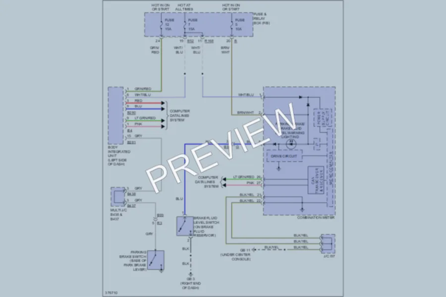 2012 Subaru 2.5L Eng Shift Interlock wiring diagram preview