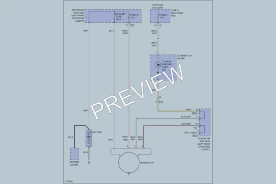 2012 Subaru 2.5L Eng Starting Charging wiring diagram preview
