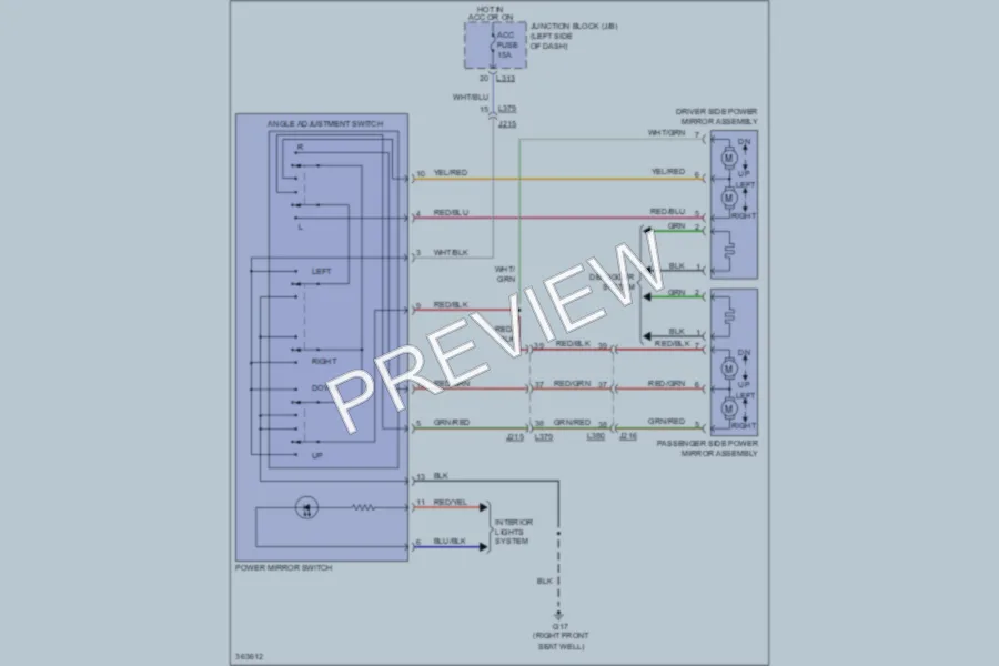 2012 Suzuki Kizashi Power Mirrors wiring diagram preview