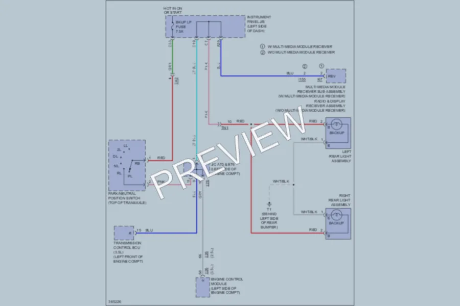 2012 Toyota Camry Exterior Lights wiring diagram preview