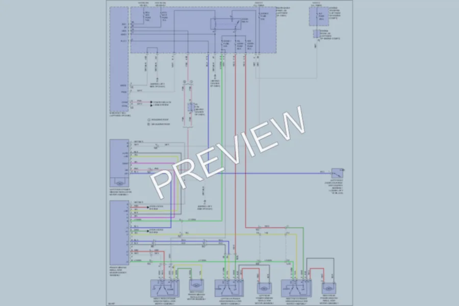 2012 Toyota Camry Power Windows wiring diagram preview