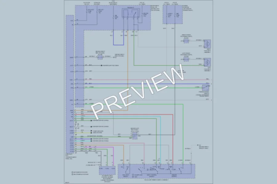 2012 Toyota HighlanderHybrid Headlights wiring diagram preview