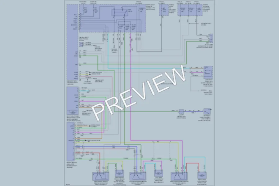2012 Toyota HighlanderHybrid Power Windows wiring diagram preview