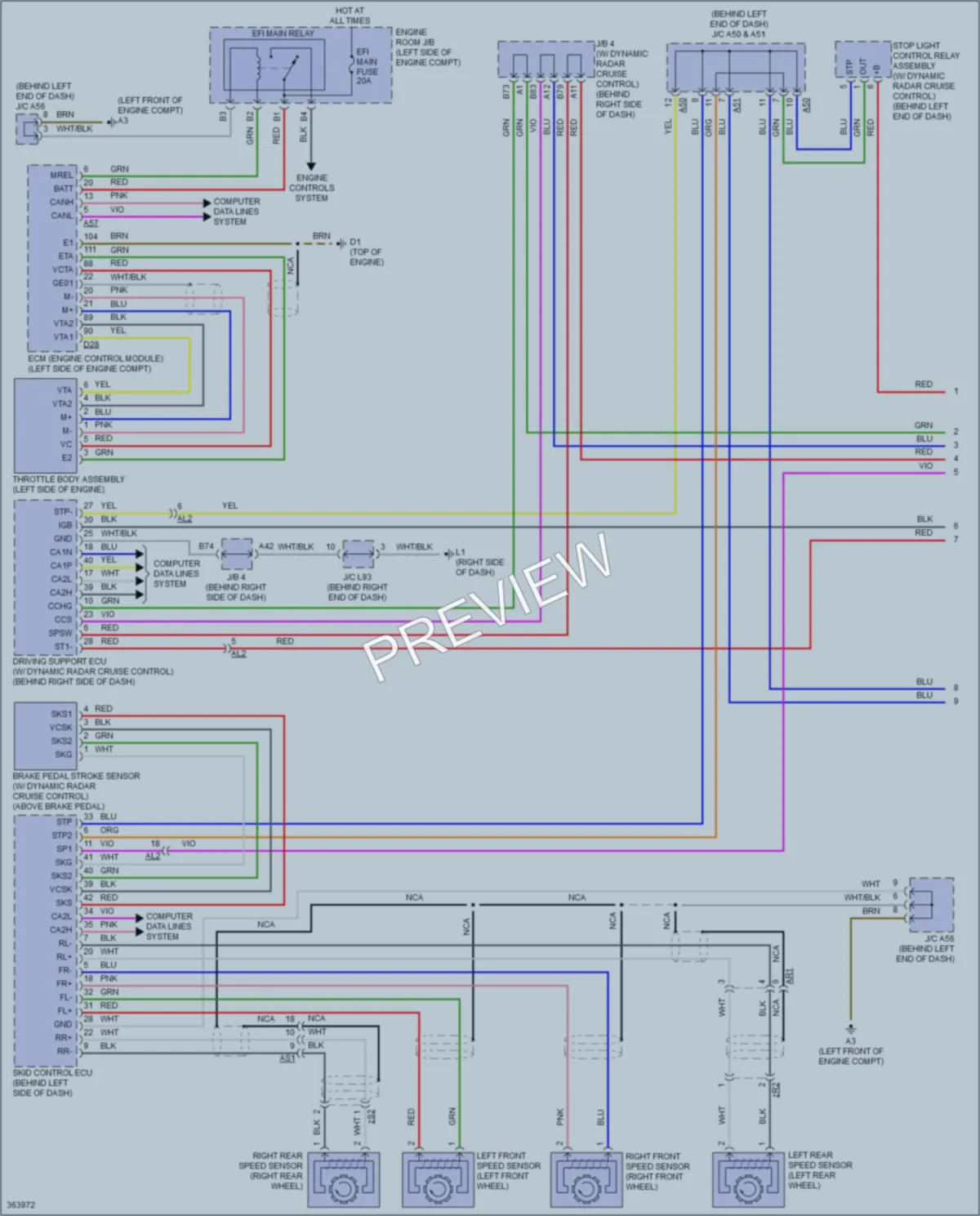 2012 Toyota Prius Cruise Control wiring diagram preview
