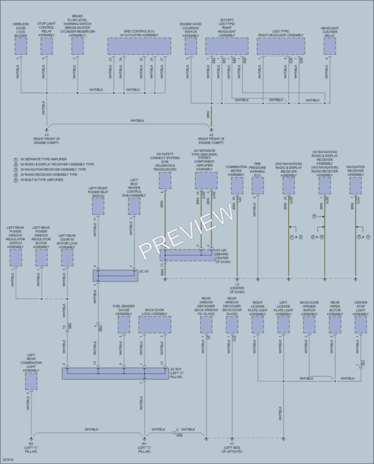 2012 Toyota Prius Ground Distribution wiring diagram preview