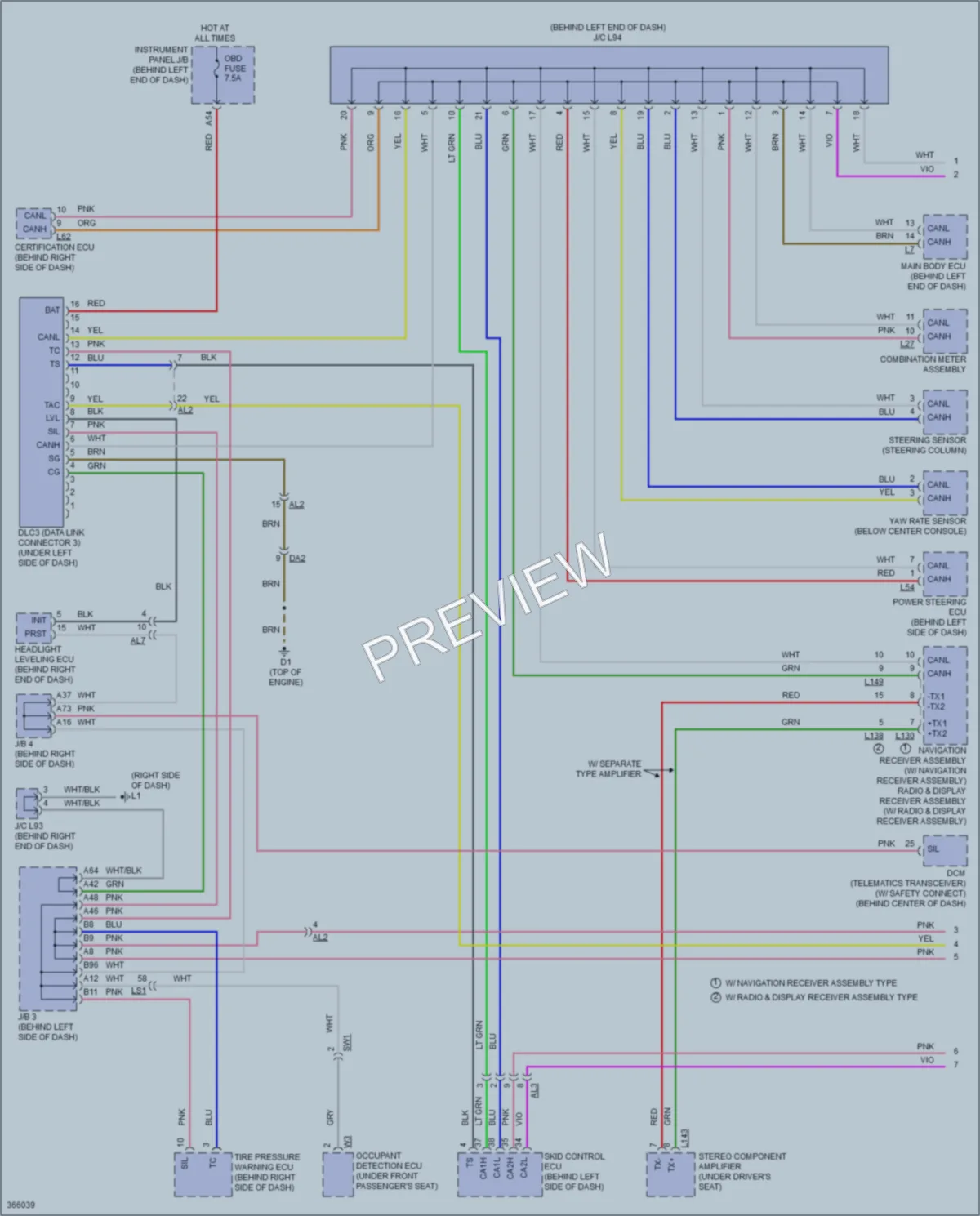 2012 Toyota PriusPlugin Computer Data Lines wiring diagram preview