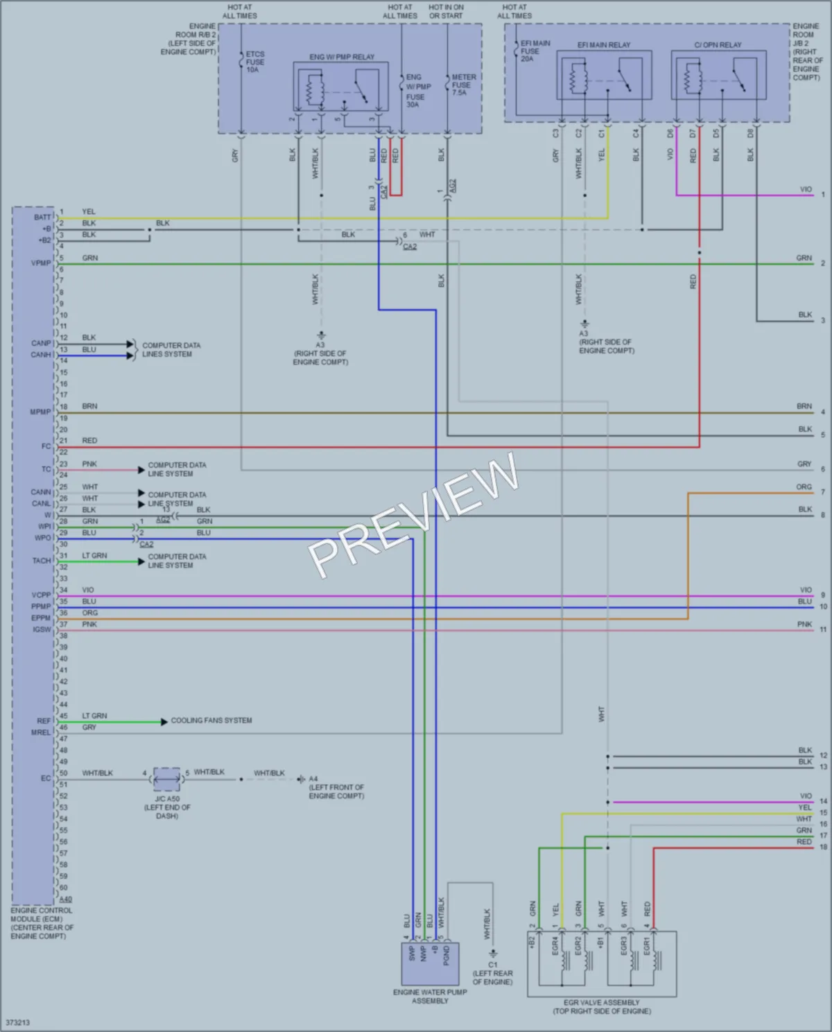 2012 Toyota Priusc Engine Performance wiring diagram preview