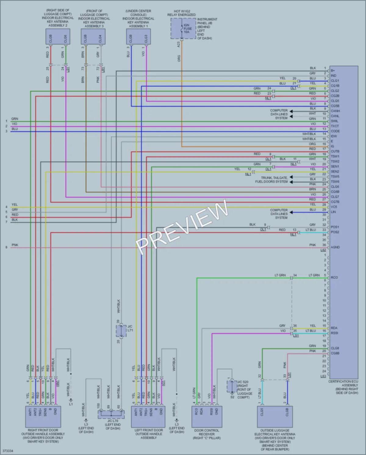 2012 Toyota Priusv Anti Theft wiring diagram preview