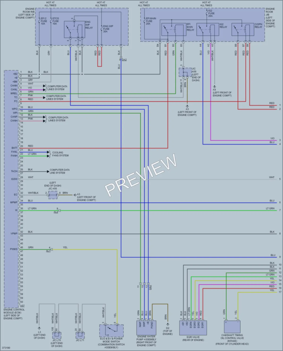 2012 Toyota Priusv Engine Performance wiring diagram preview