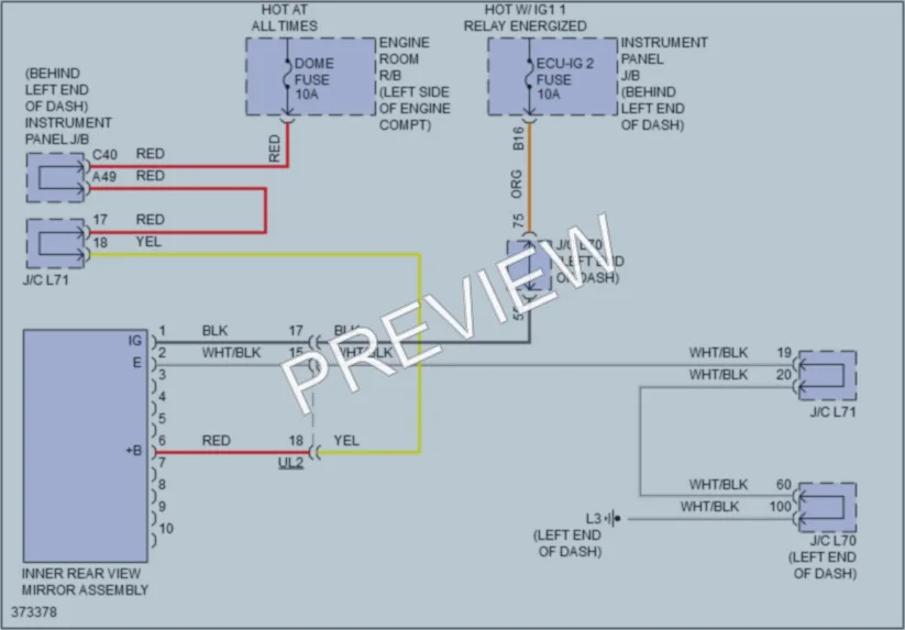 2012 Toyota Priusv Power Mirrors wiring diagram preview