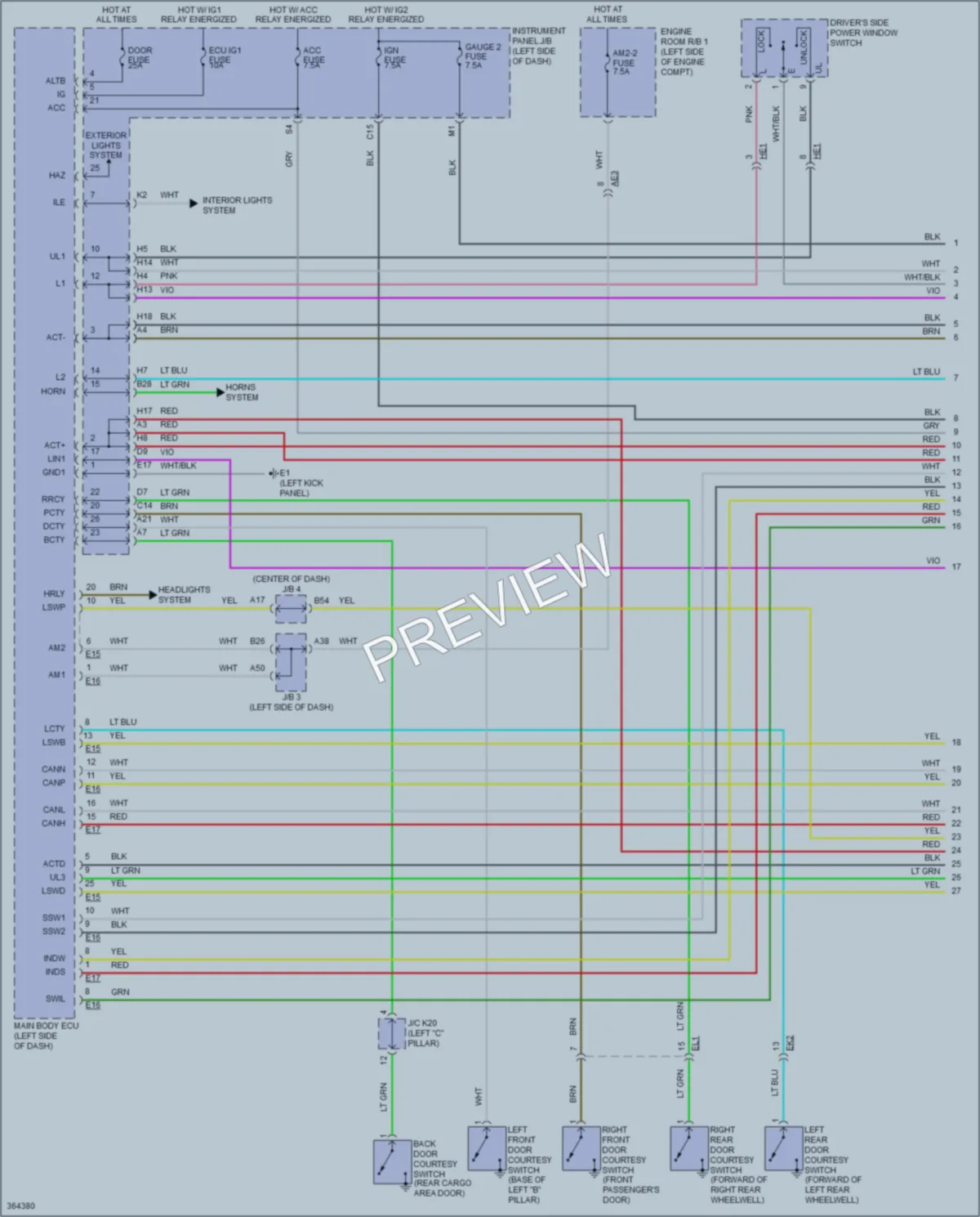2012 Toyota RAV4 Anti Theft wiring diagram preview