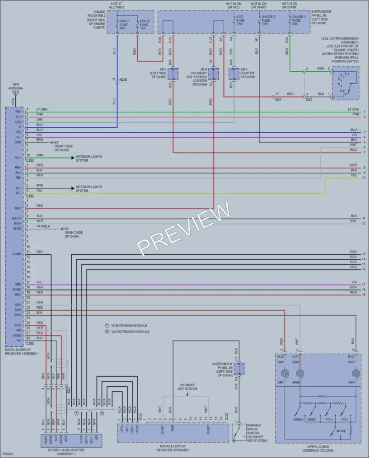 2012 Toyota RAV4 Radio wiring diagram preview