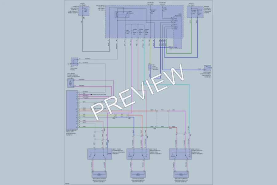 2012 Toyota Yaris Power Windows wiring diagram preview