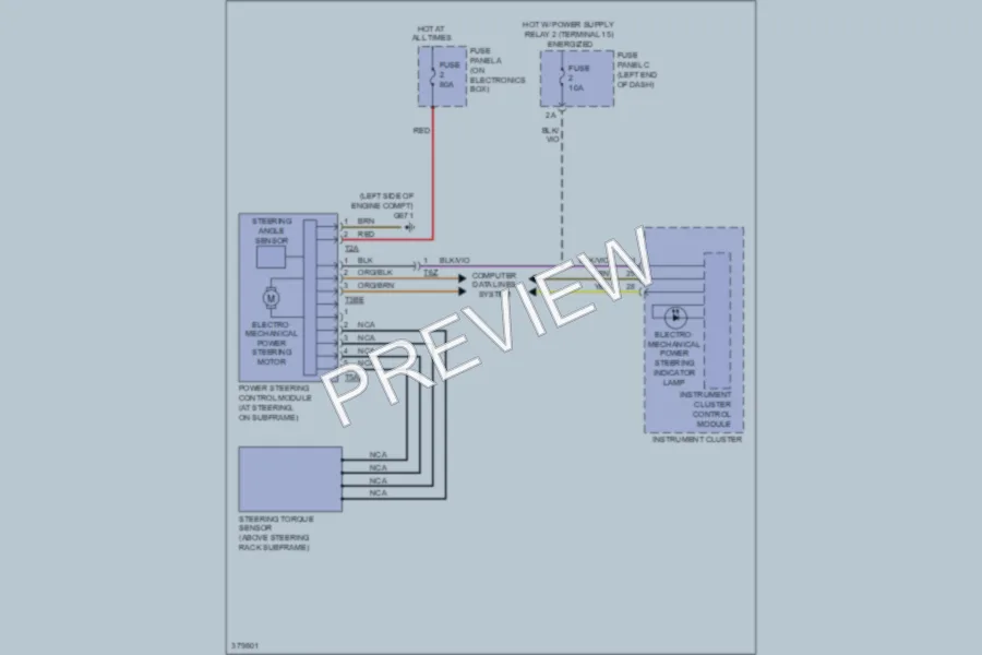 2012 Volkswagen Eos Electronic Power Steering wiring diagram preview