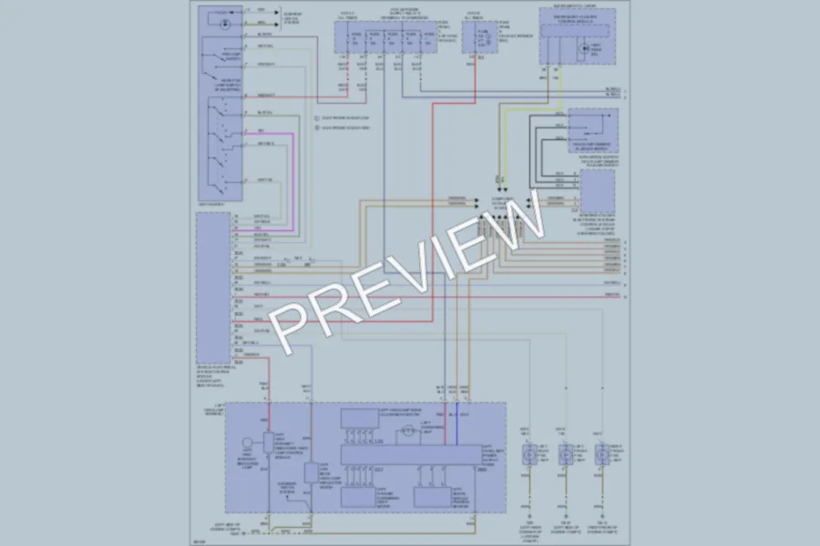 2012 Volkswagen Eos Headlights wiring diagram preview