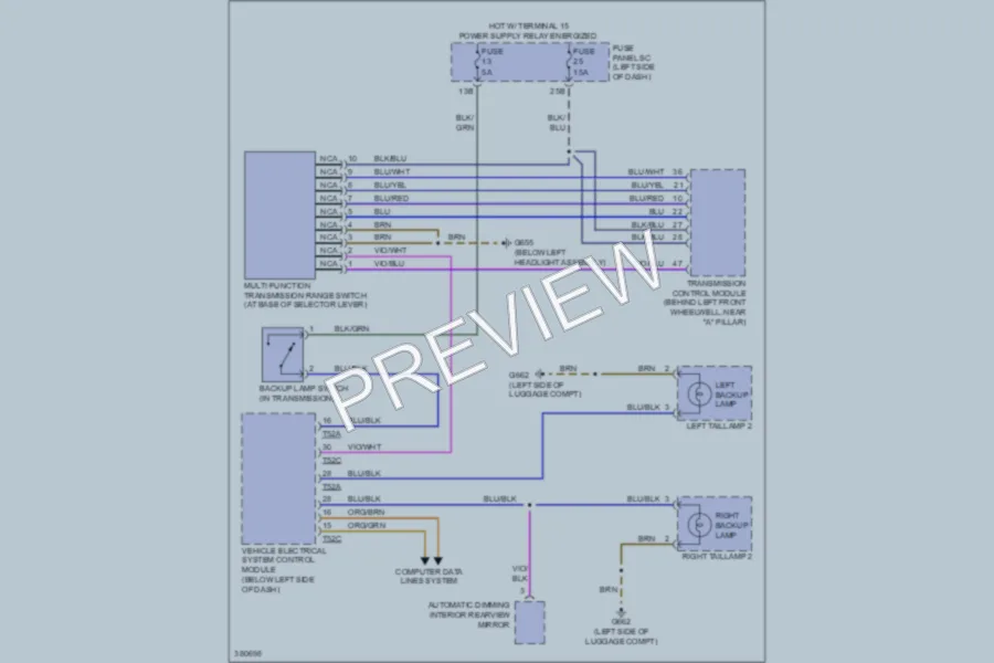 2012 Volkswagen 4D Sedan Exterior Lights wiring diagram preview