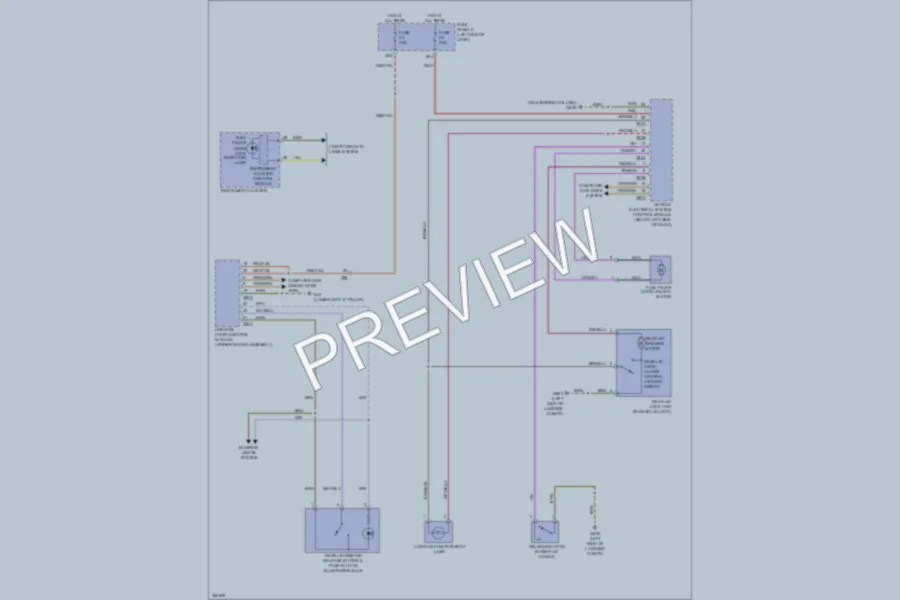 2012 Volkswagen 4D Sedan Trunk Tailgate Fuel Door wiring diagram preview