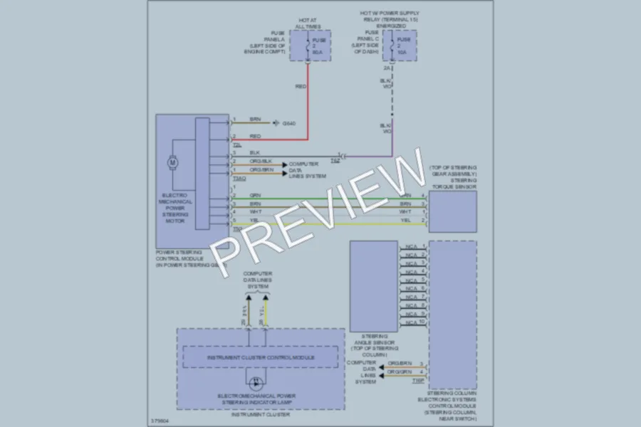 2012 Volkswagen 4D Wagon Electronic Power Steering wiring diagram preview