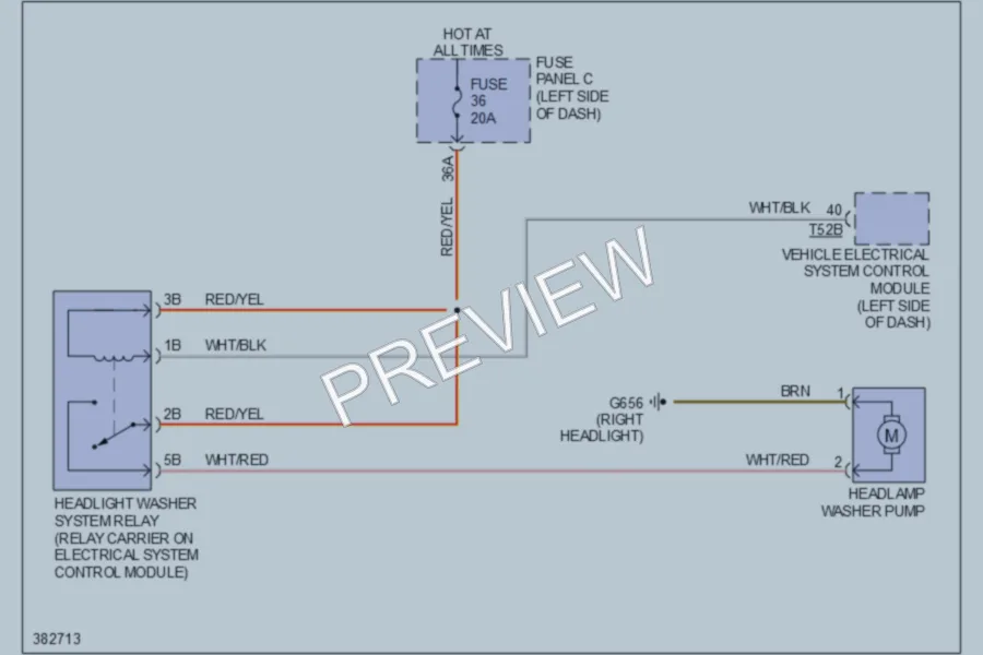 2012 Volkswagen 4D Wagon Wiper Washer wiring diagram preview