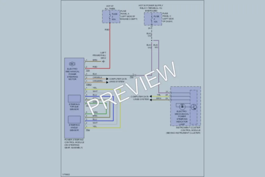 2012 Volkswagen Golf Electronic Power Steering wiring diagram preview