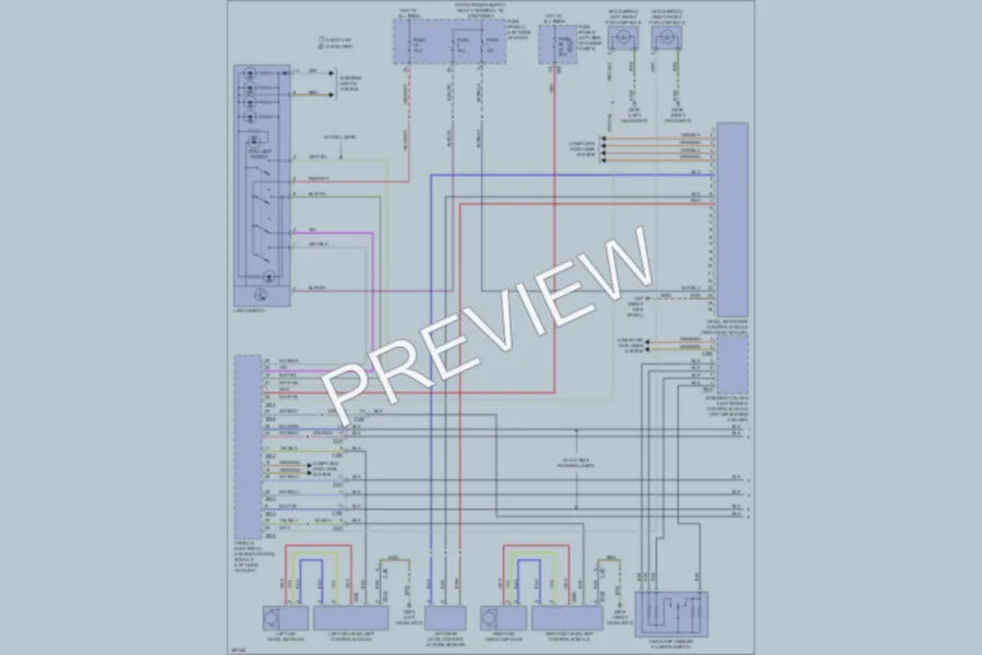 2012 Volkswagen GolfR Headlights wiring diagram preview