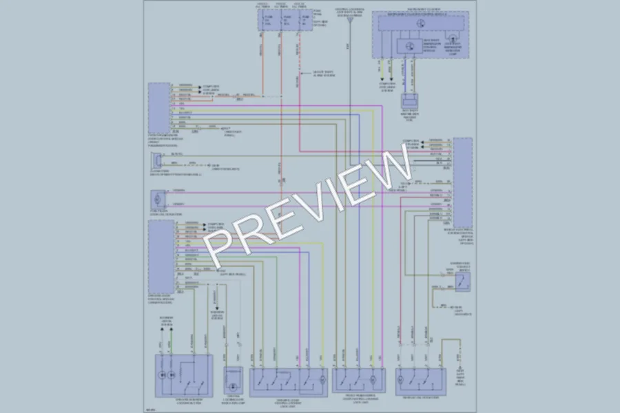 2012 Volkswagen GolfR Power Door Locks wiring diagram preview