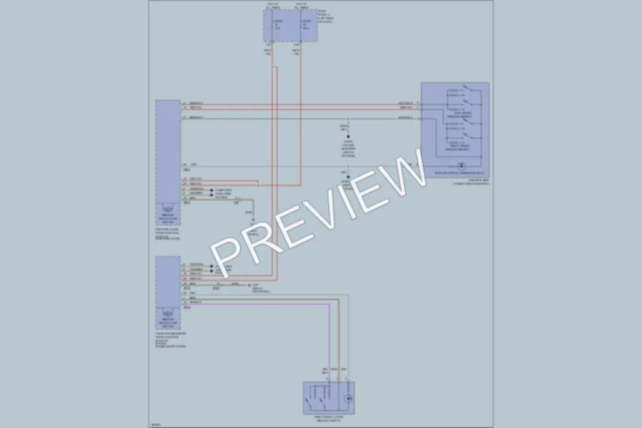 2012 Volkswagen GolfR Power Windows wiring diagram preview
