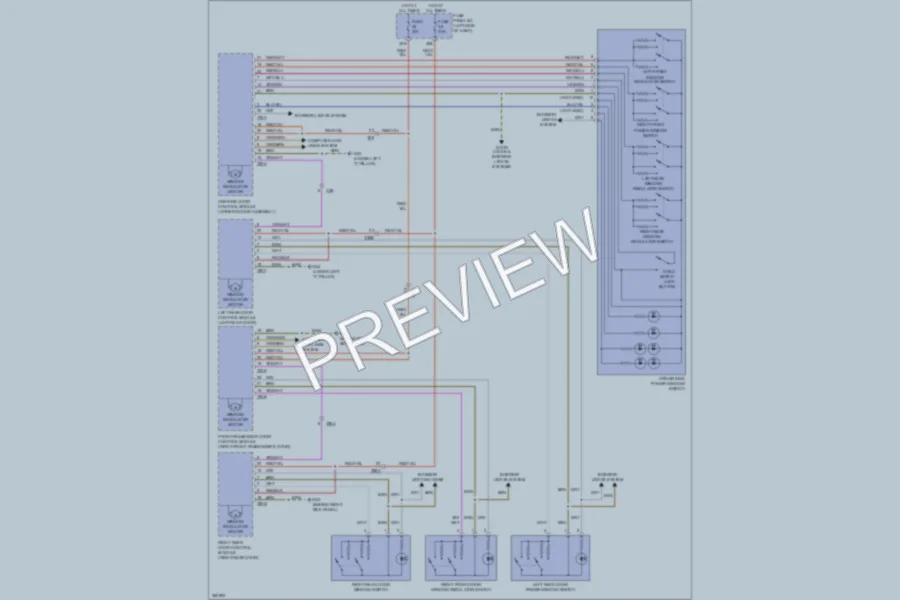 2012 Volkswagen 4D Sedan Power Windows wiring diagram preview