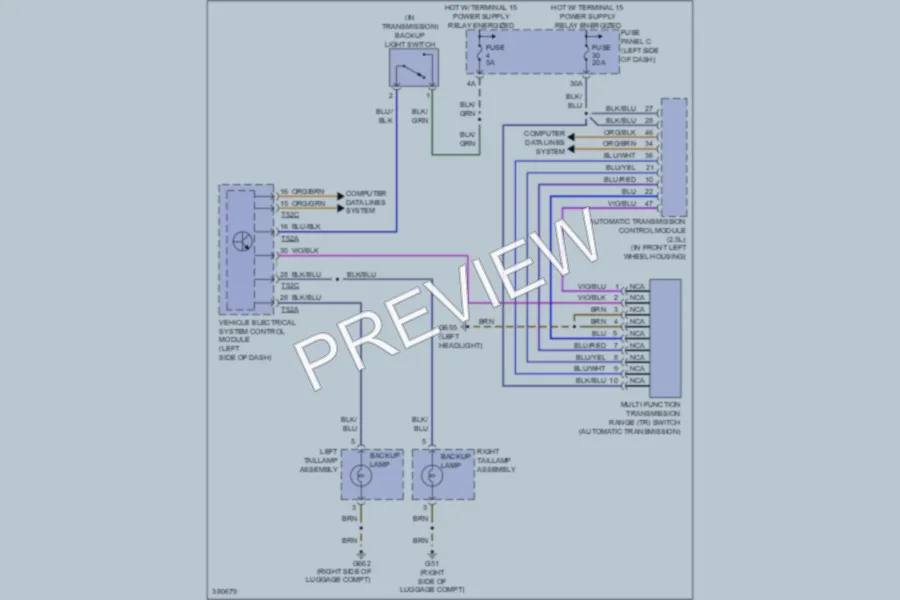 2012 Volkswagen 4D Wagon Exterior Lights wiring diagram preview