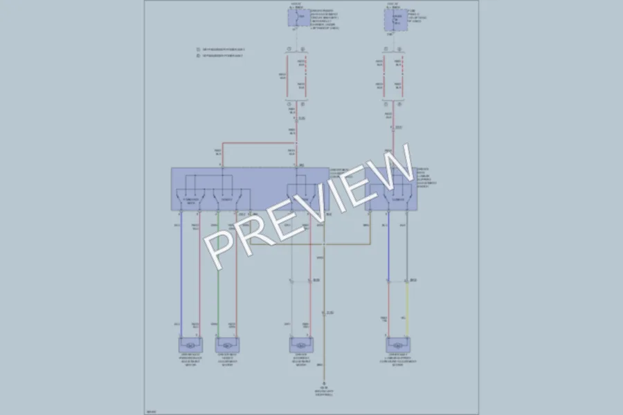 2012 Volkswagen Passat Power Seats wiring diagram preview