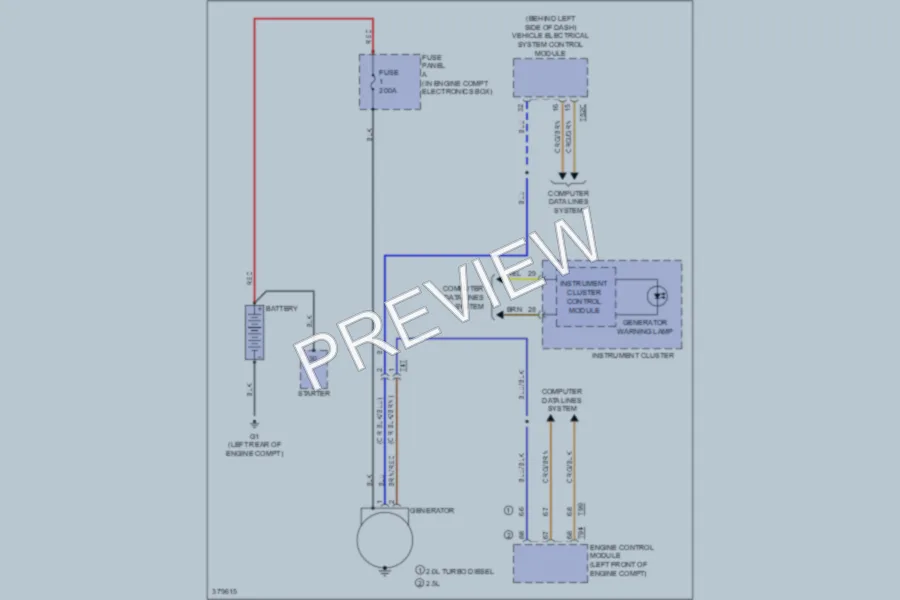 2012 Volkswagen Passat Starting Charging wiring diagram preview