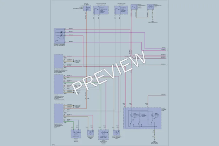 2012 Volkswagen PassatCC Interior Lights wiring diagram preview