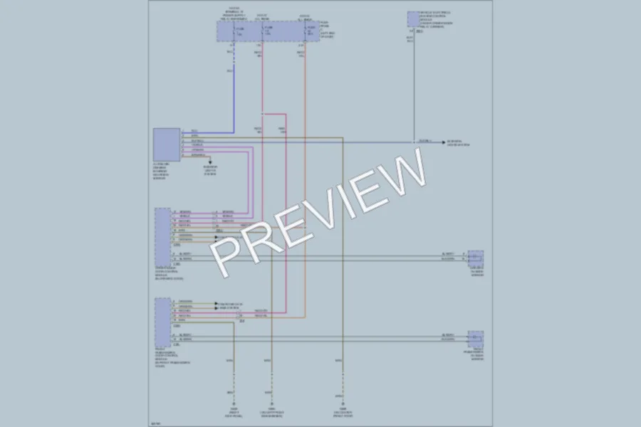 2012 Volkswagen PassatCC Power Mirrors wiring diagram preview