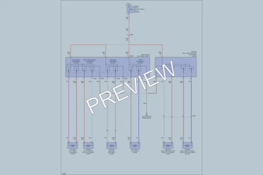 2012 Volkswagen PassatCC Power Seats wiring diagram preview