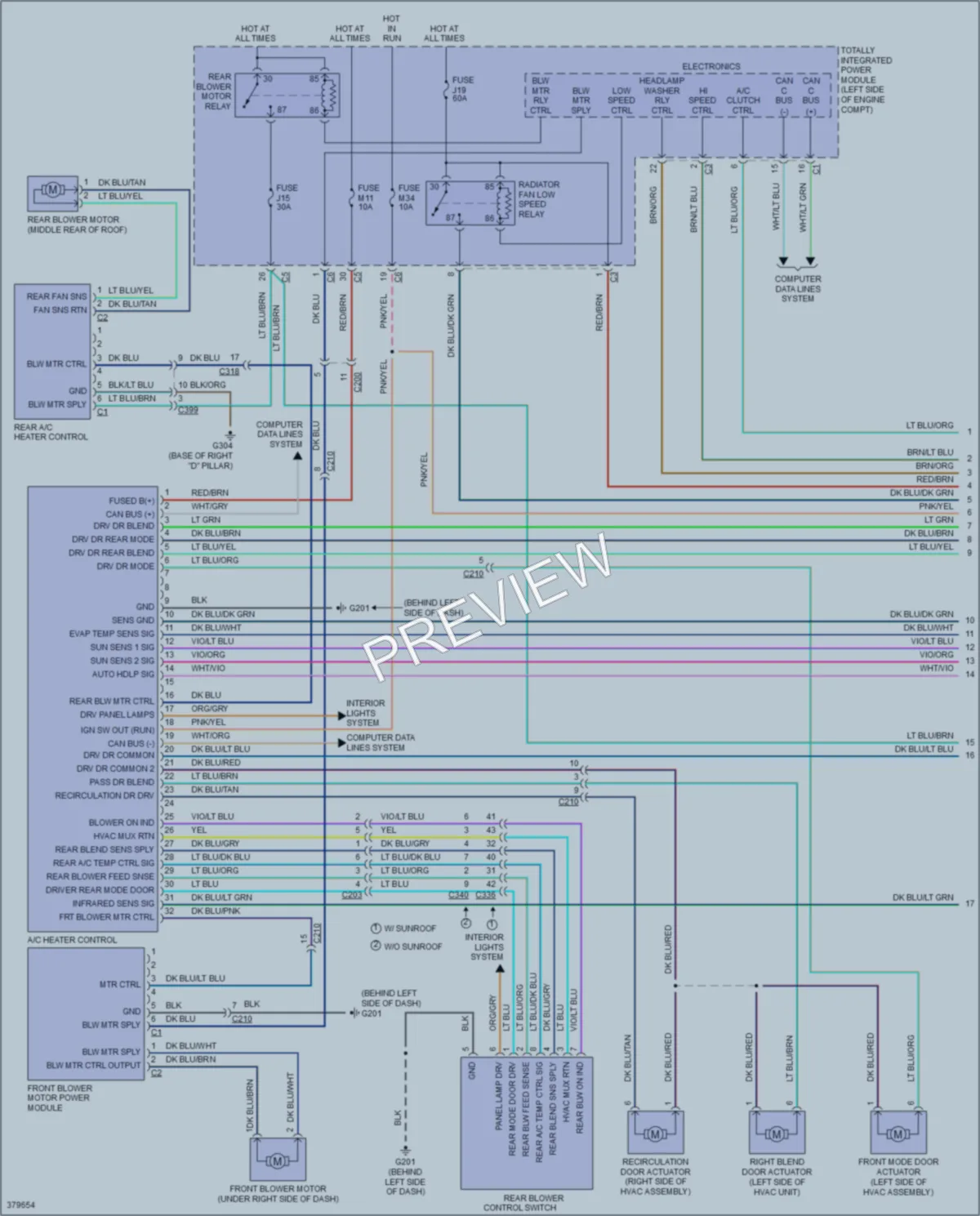 2012 Volkswagen Routan Air Conditioning wiring diagram preview