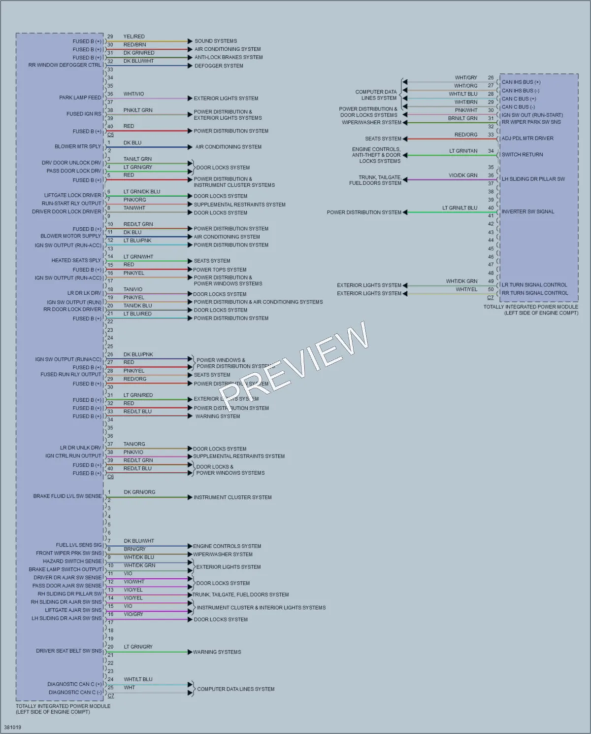 2012 Volkswagen Routan Body Control Modules wiring diagram preview