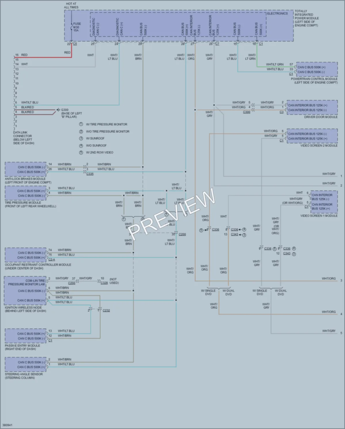 2012 Volkswagen Routan Computer Data Lines wiring diagram preview