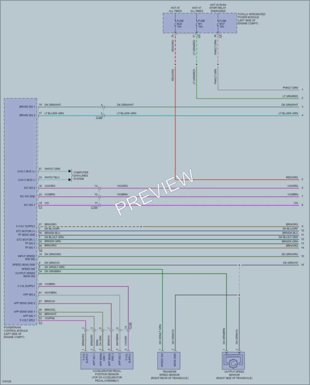 2012 Volkswagen Routan Cruise Control wiring diagram preview