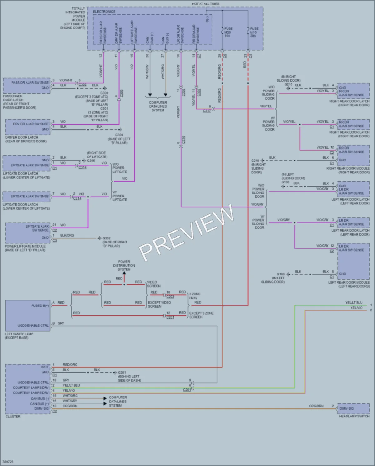 2012 Volkswagen Routan Interior Lights wiring diagram preview