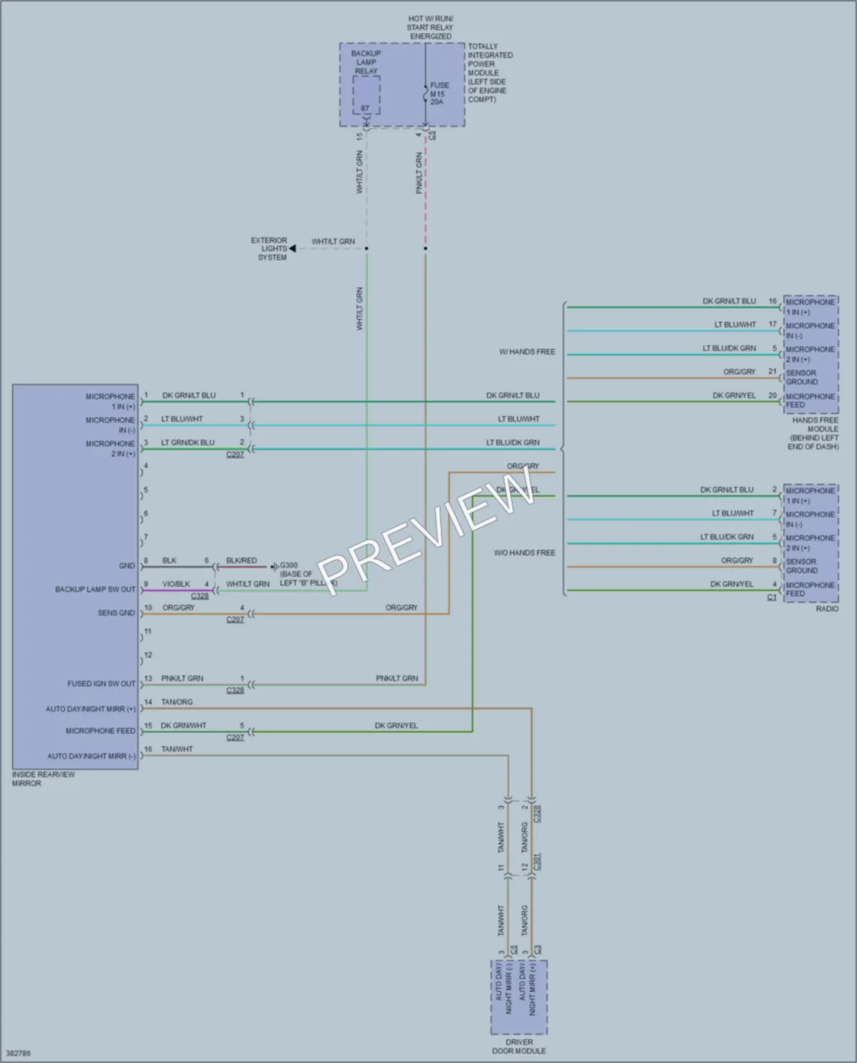 2012 Volkswagen Routan Power Mirrors wiring diagram preview